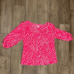 Lilly Pulitzer- Pink Patterned Women's Top